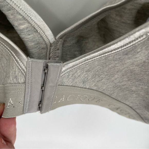 Cacique Cotton Unlined No Wire Bra T-shirt Spell Out Logo size 42C full coverage - Picture 6 of 7